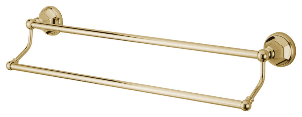 Kingston Brass 24" Dual Towel Bar, Polished Brass