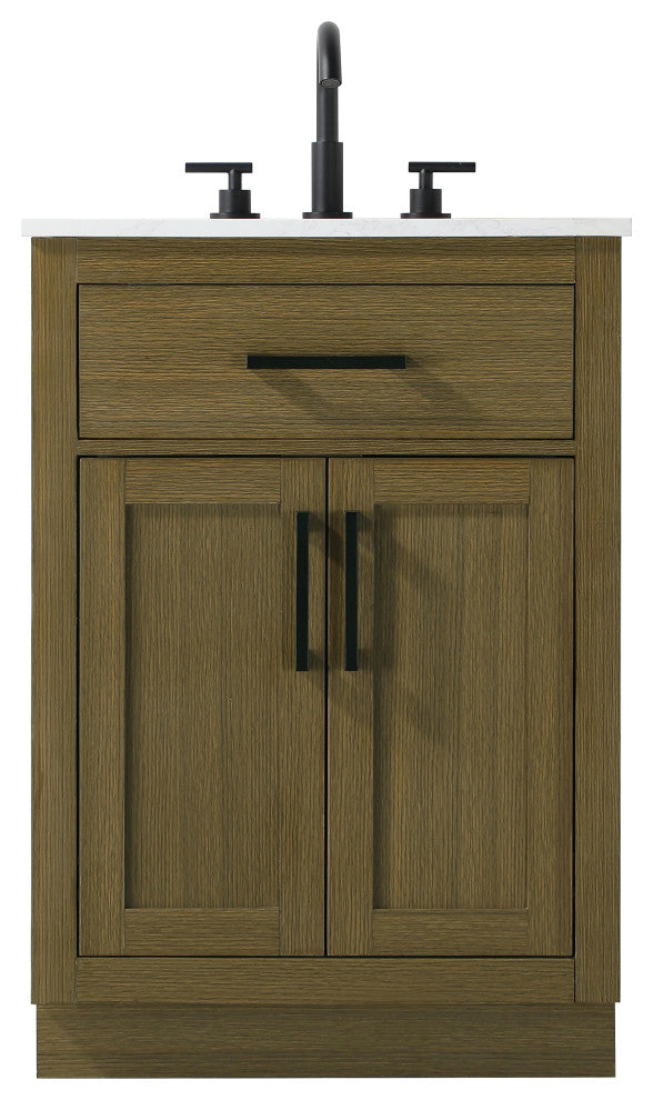 Home Living 24" Single Bathroom Vanity, Chestnut Brown