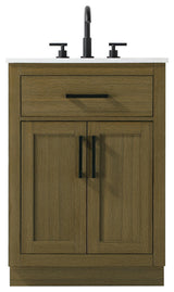 Home Living 24" Single Bathroom Vanity, Chestnut Brown