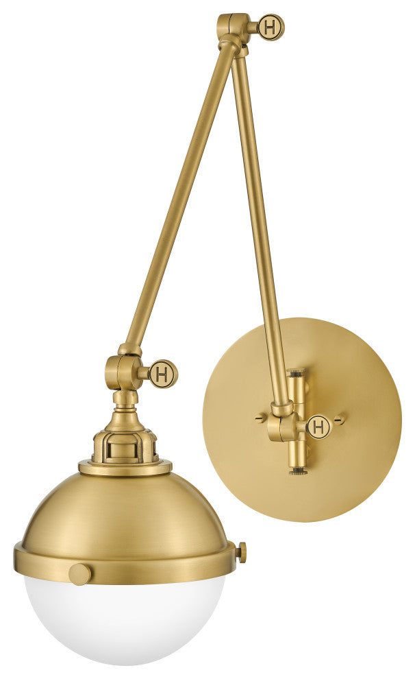 Hinkley 7" Fletcher Medium Single Light Wall Sconce - Satin Brass