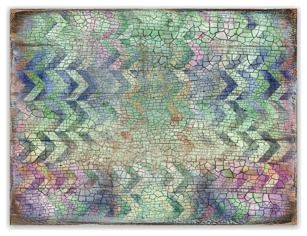 Decorative Pattern Wooden Block, 12"x9"