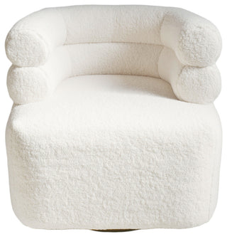White Faux Sheep Jolla Swivel Chair