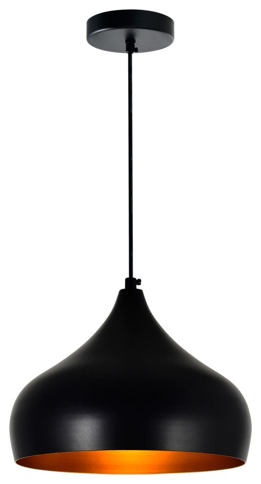 Dynamic 1 Light Down Pendant With Black Finish
