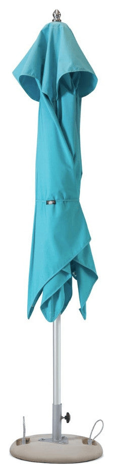8' Aqua Polyester Square Market Patio Umbrella