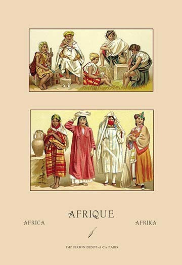 Traditional Dress of Northern Africa #2 - Gallery Wrapped Canvas Art 28" x 42"