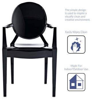Casper Dining Armchairs Set of 2 EEI-905-BLK