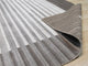 Ivory/Charcoal Stripe Handmade Urban Rug, 12'x15'