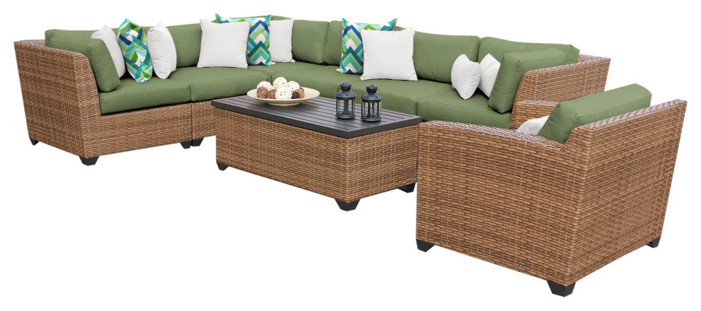 Laguna 8 Piece Outdoor Wicker Patio Furniture Set 08d