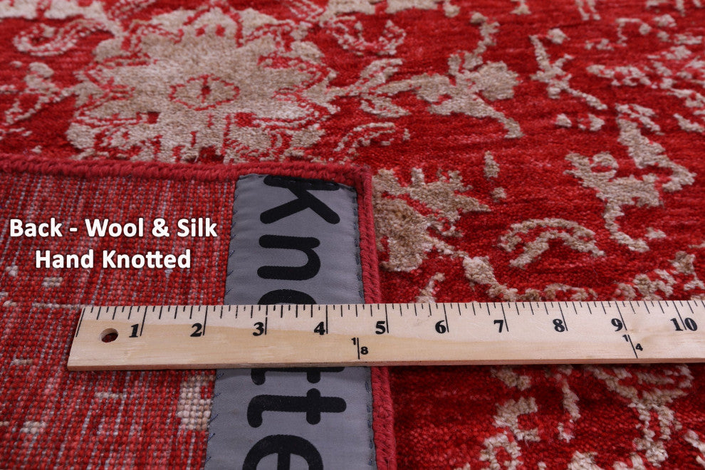 Runner Wool & Silk Modern Handmade Rug 2' 6" X 14' 2" - Q14908