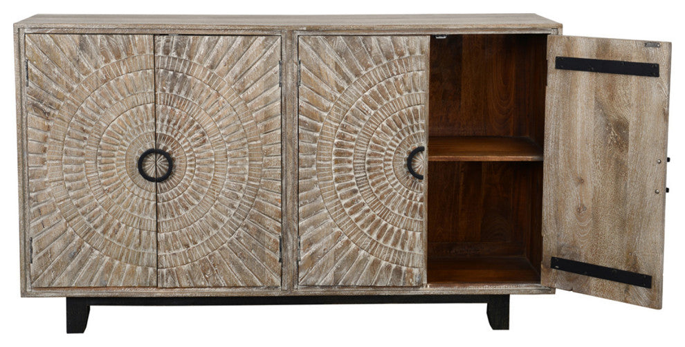 Washed Double Medallion Sideboard