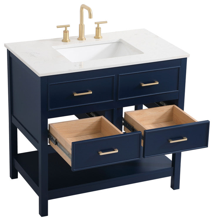 Home Living 36" Single Bathroom Vanity, Blue