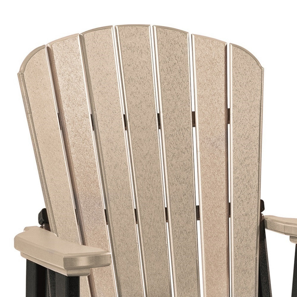 OS Home and Office Model 511WWBK Fan Back Chair, Weatherwood With a Black Base