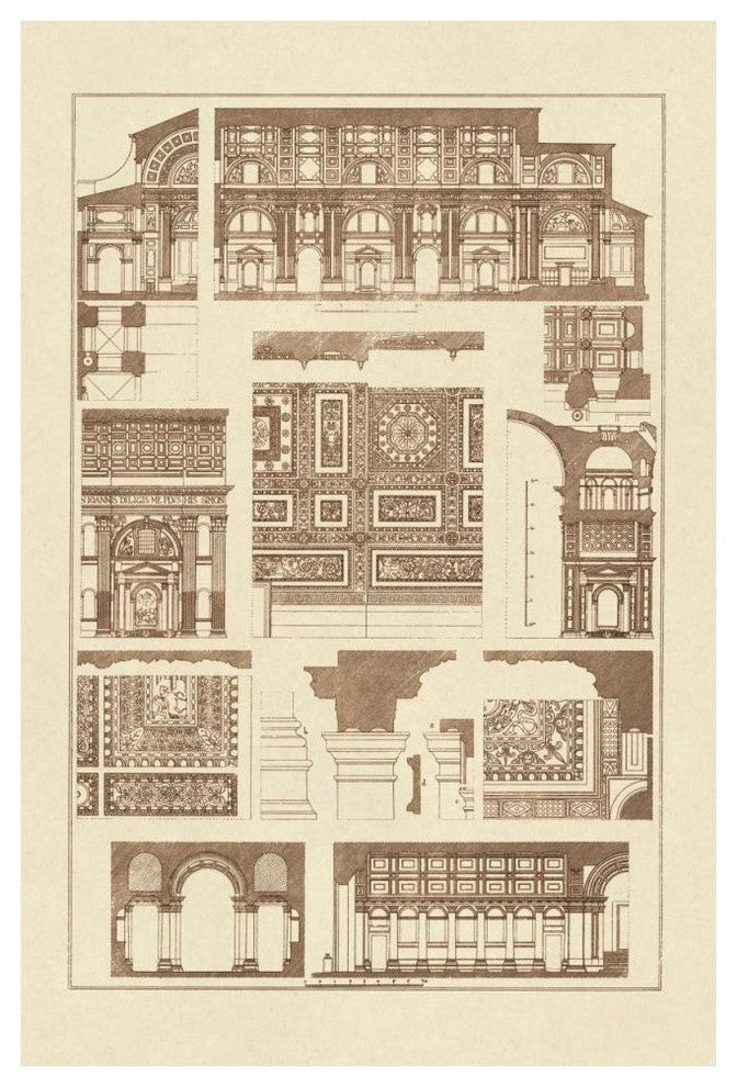 "Barrel Vaults of the Renaissance" Digital Paper Print by J. Buhlmann, 42"x62"