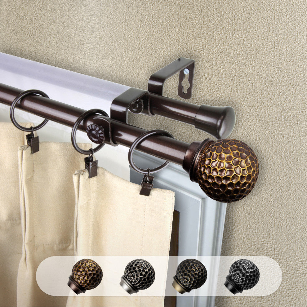 Nicholson 13/16" Double Curtain Rod Cocoa