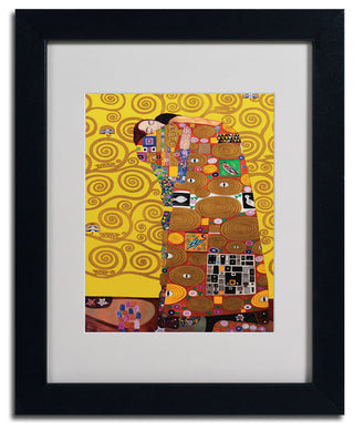 'Fulfillment' Matted Framed Canvas Art by Gustav Klimt