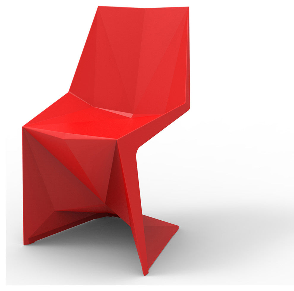 Voxel Chair, Set of 4, Basic/Injection, Red