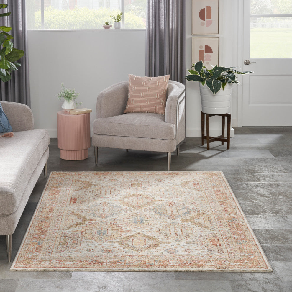 Nourison Home 5'3"x7'8" Petra Ivory Multicolor Area Rug