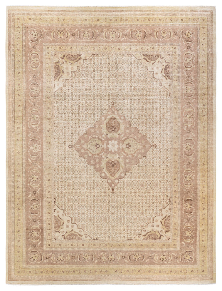 Jinani, One-of-a-Kind Hand-Knotted Area Rug Ivory, 9'2"x12'0"