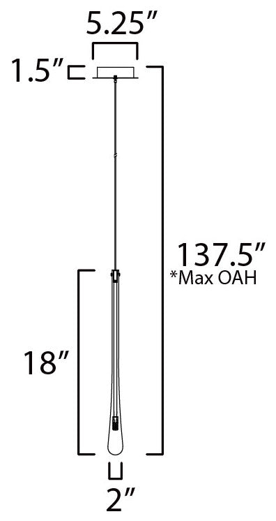 ET2 E24211-118 Stillo 2"W LED Suspension Mini Pendant - Gold