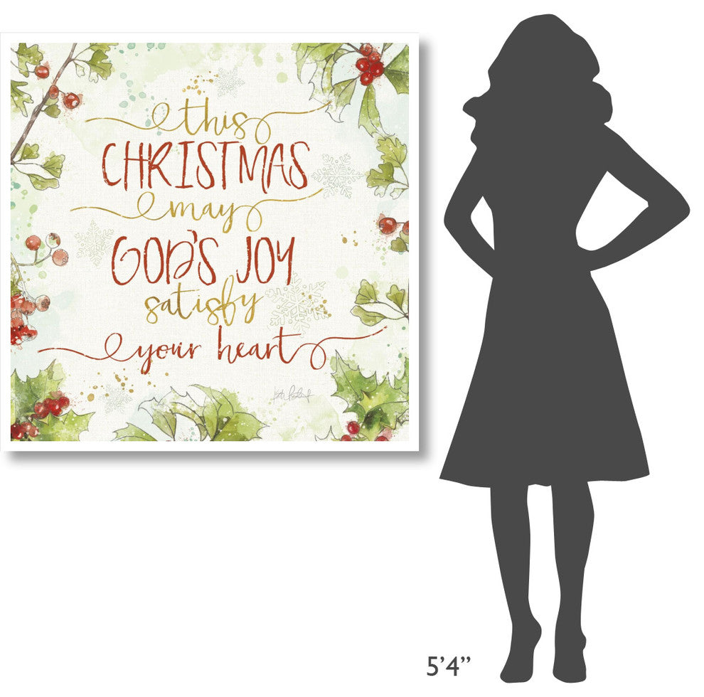 "Christmas Sentiments III" Digital Paper Print by Katie Pertiet, 42"x42"