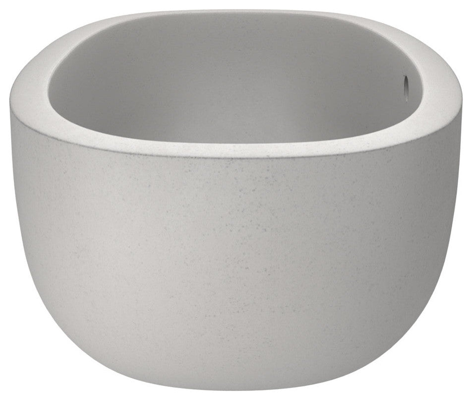 Avalon NativeStone Freestanding Soaking Tub, Ash, 62"