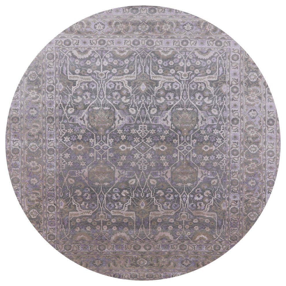 Ahgly Company Indoor Round Mid-Century Modern Area Rugs, 4' Round