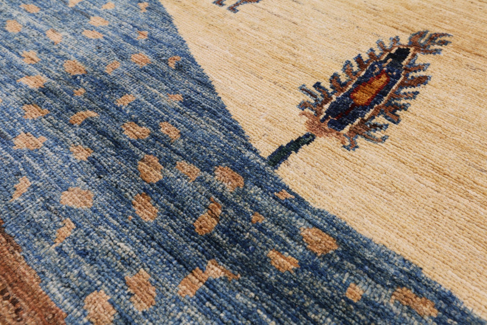 Persian Gabbeh Tribal Handmade Rug 4' 11" X 6' 6" - Q12292