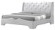Madrid Platform Off-White Modern Bed, Queen
