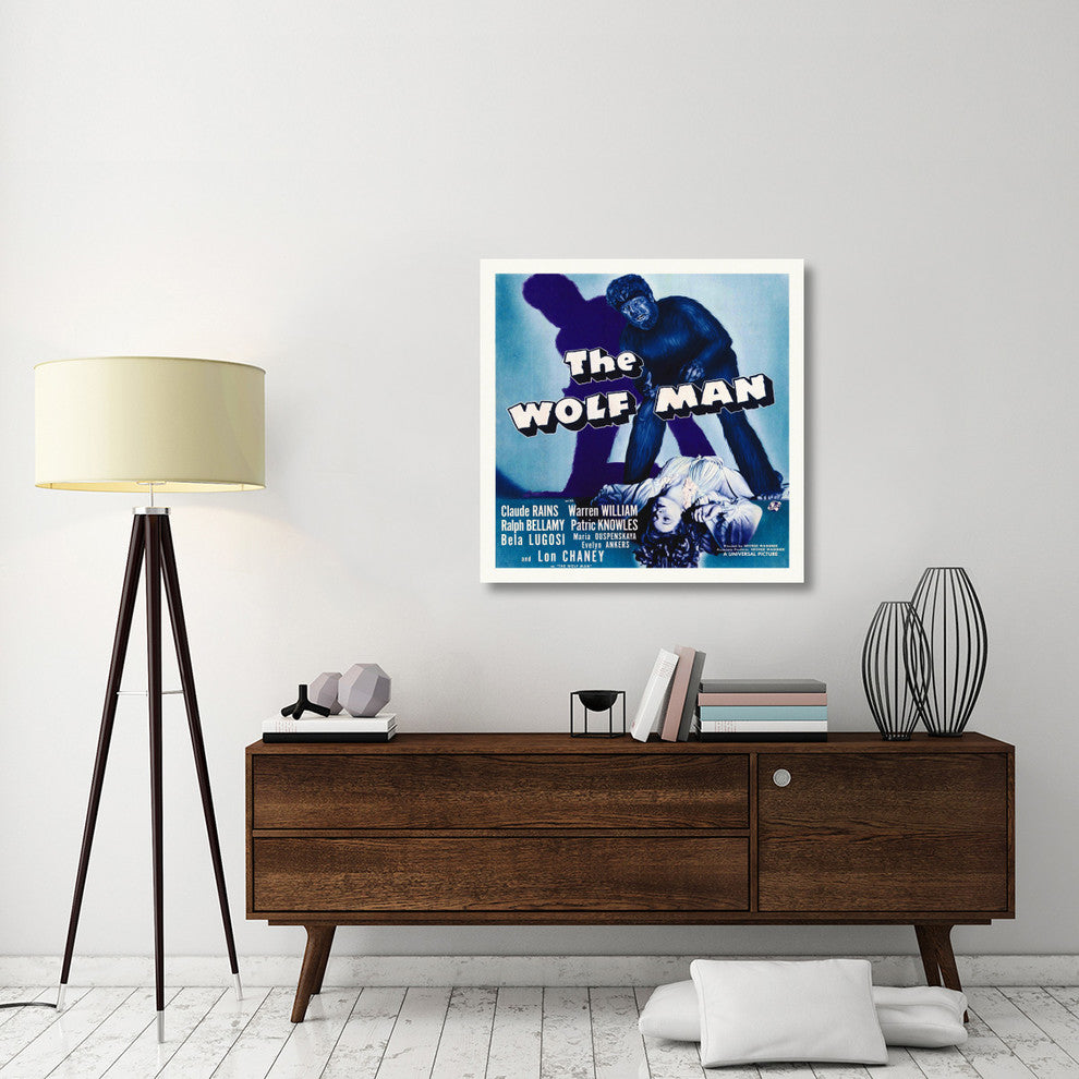 "The Wolfman" Stretched Canvas Giclee by Hollywood Photo Archive, 36x36"