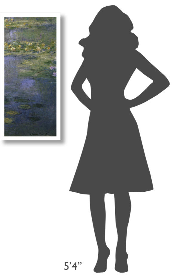 "Water Lilies (Nympheas) IV (right)" Print by Claude Monet, 15"x32"