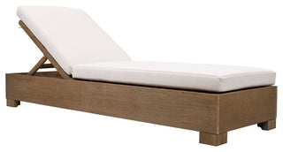 Safavieh Couture Indoor-Outdoor Blanquilla Chaise Lounge, Natural/Beige