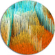 Macro Render Structure Yellow Orange, Art Disc Metal Wall Art, 11"