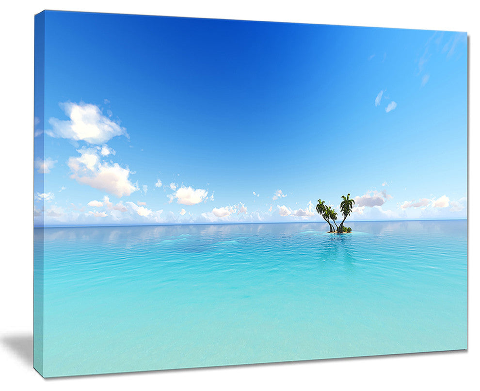 "Blue Corals Island Sea" Canvas Print