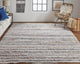 Weave & Wander Akton Shag Rug, Gray/Red/Yellow, 10ft x 14ft Rug