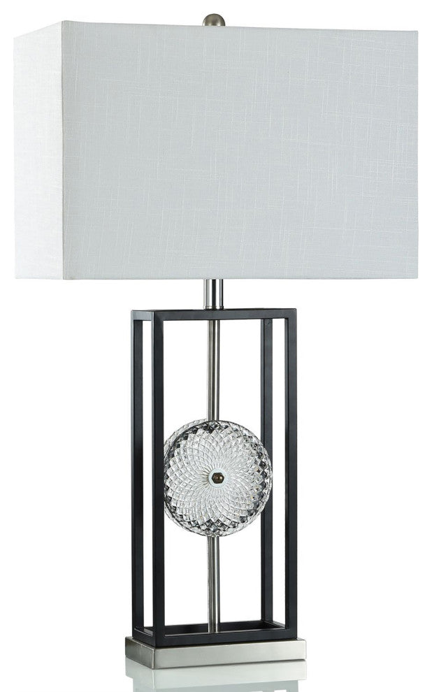 Mandala Table Lamp Open Base With Crystal Medallion