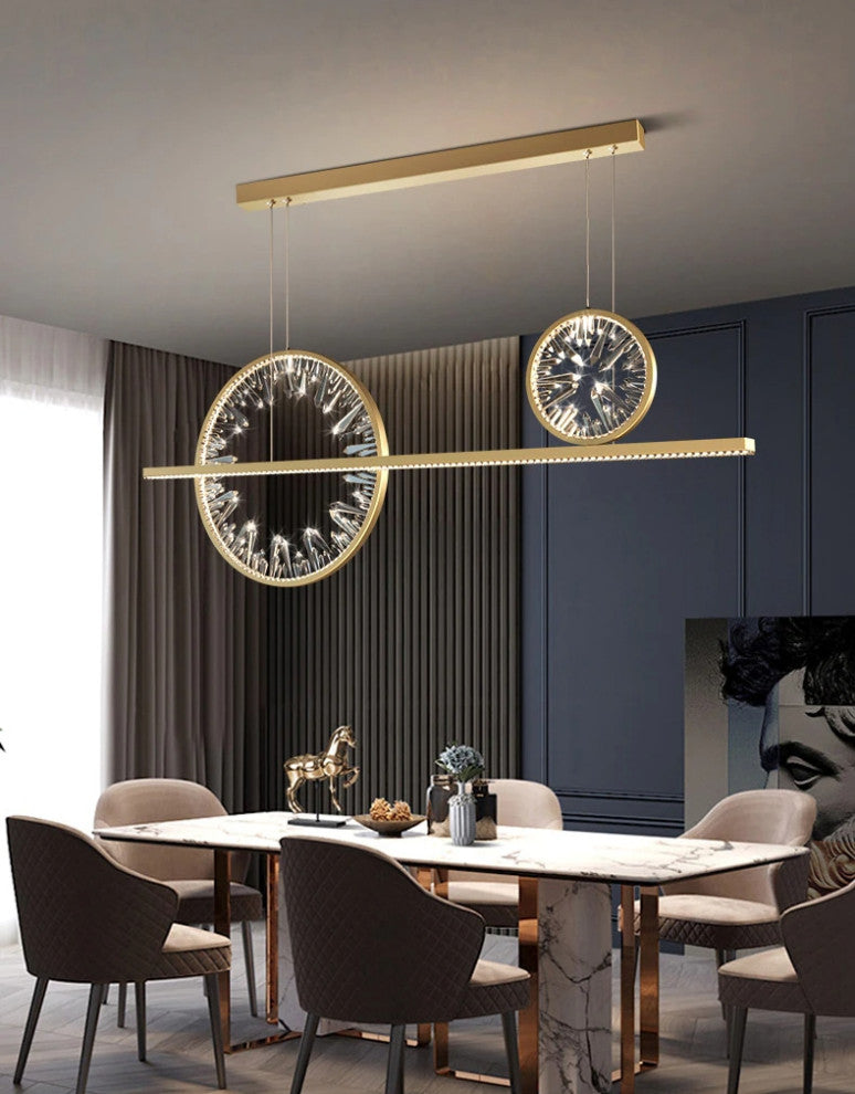 Tielt | Broken Glass Design Crystal Rings Hanging LED Art Chandelier, B-Style