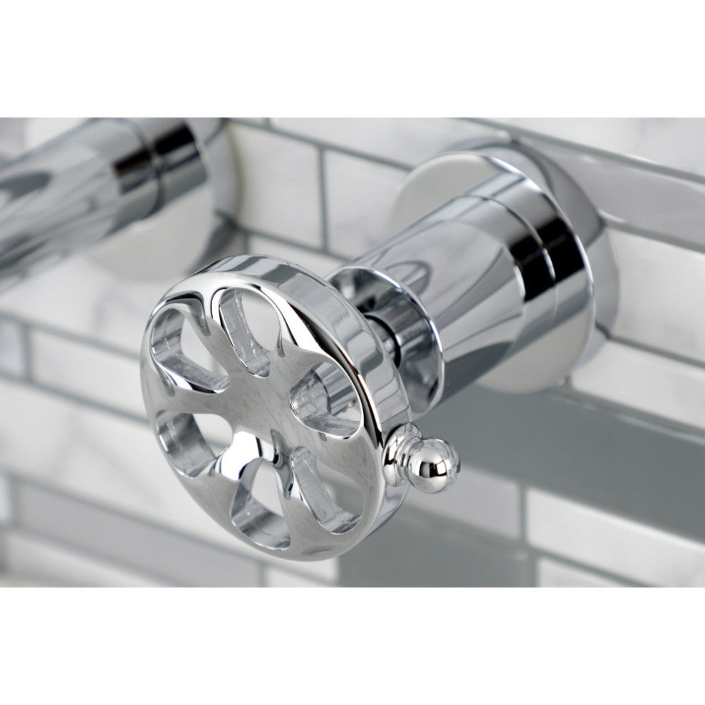 KS8021RX Two-Handle Wall Mount Tub Faucet, Polished Chrome