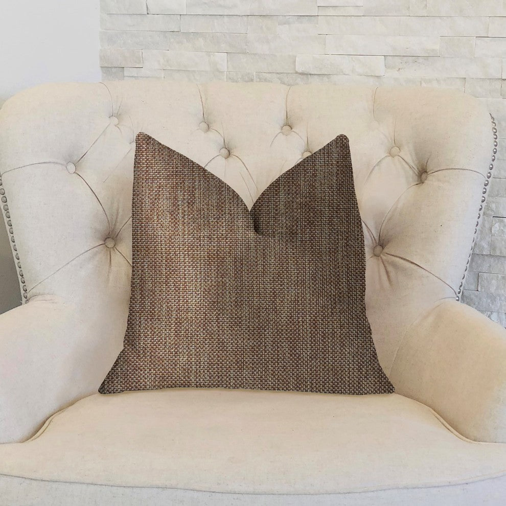 Ganache Gold Luxury Throw Pillow, 26"x26"