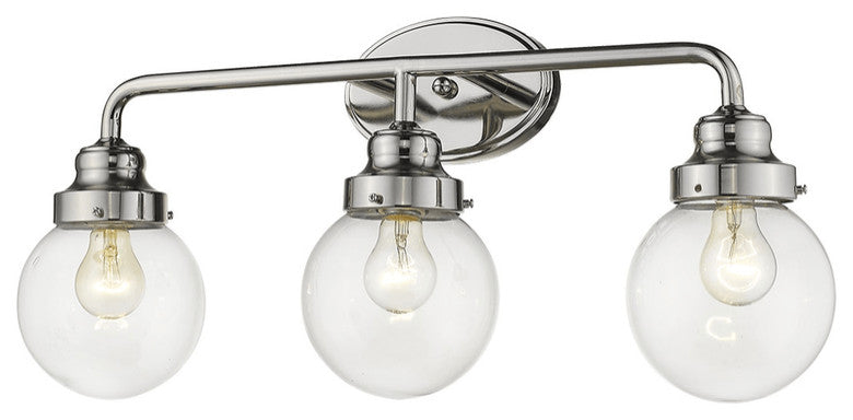 Portsmith 3-Light Polished Nickel Vanity