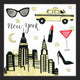 "NYC Chic II" Framed Painting Print, 18"x18"
