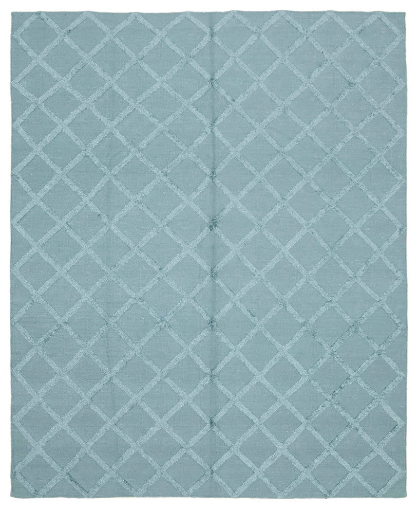 Rug N Carpet - Handwoven Modern Design 8' 0'' x 10' 0'' Wool Unique Kilim Rug