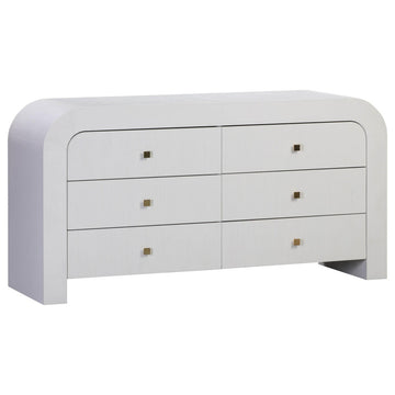 TOV Furniture Hump 6 Drawer White Dresser