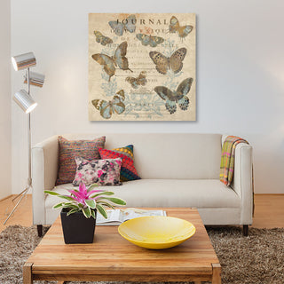 "Papillon I" by Deborah Devellier, Canvas Print, 37"x37"