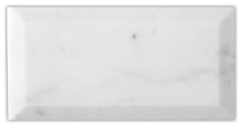White Carrara Polished 3x6 Marble Tile