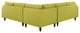 Modern Contemporary Fabric Sectional Sofa Set, Wheatgrass Fabric, 3-Piece Set