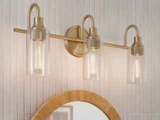 23" 3-Light Vanity Light With Clear Glass