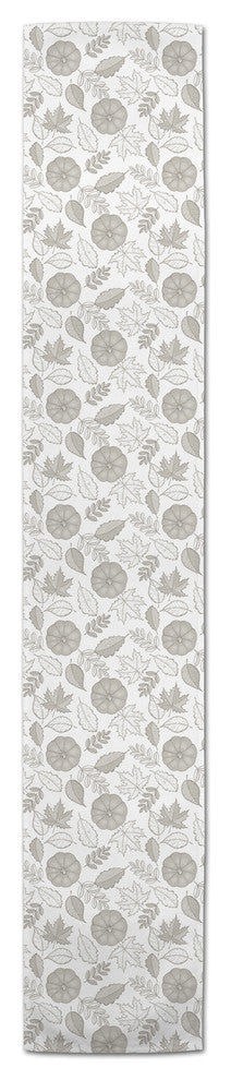 Gray Pumpkin Pattern 16"x90" Table Runner