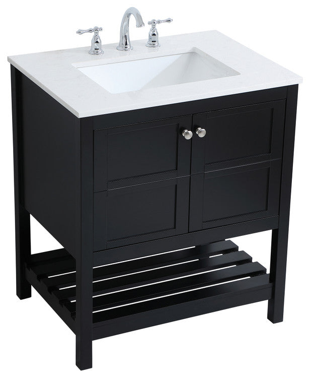 Tucker Black 30" Single Sink Bathroom Vanity
