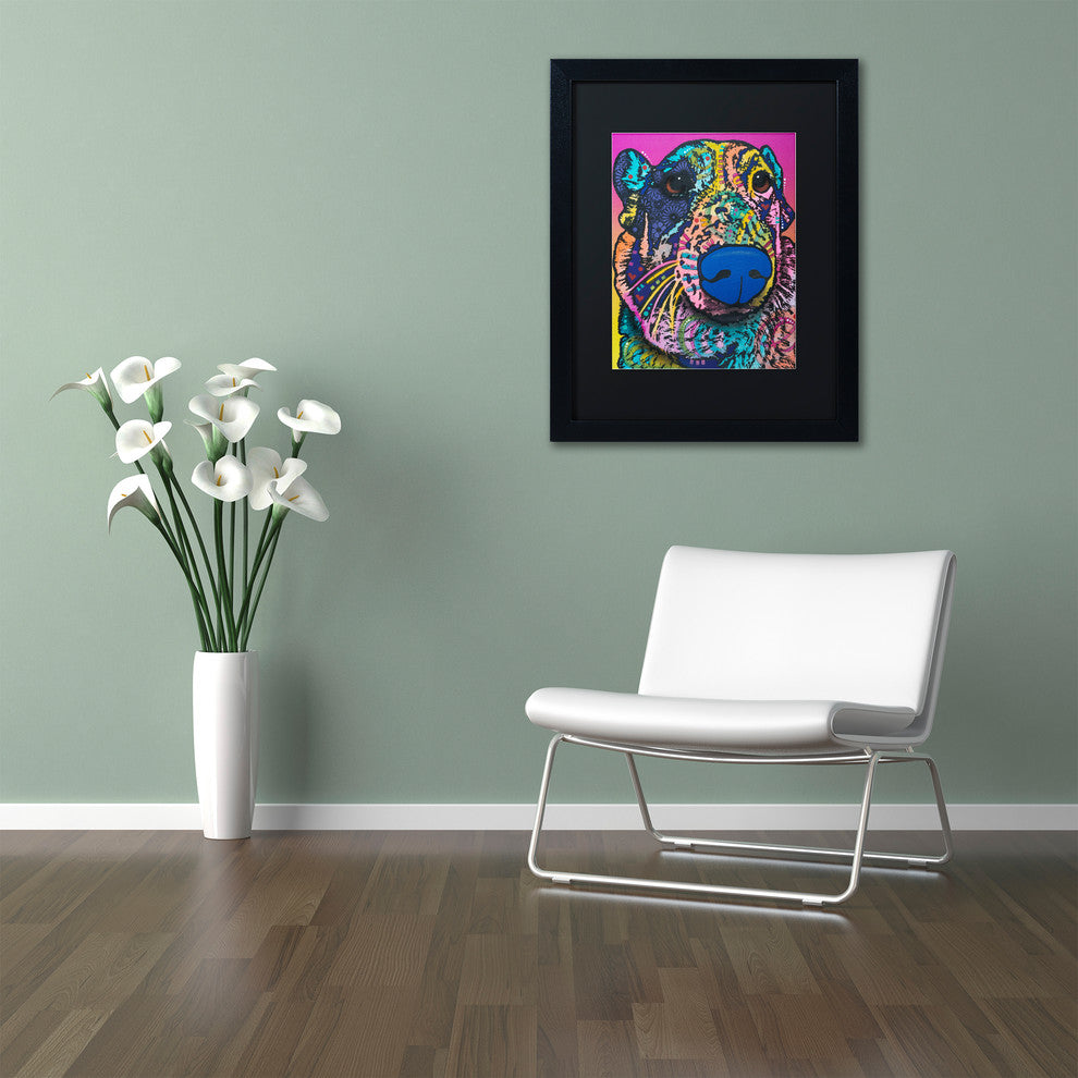 Dean Russo 'Oliver 16' Matted Framed Art, Black Frame, Black Mat, 16x20