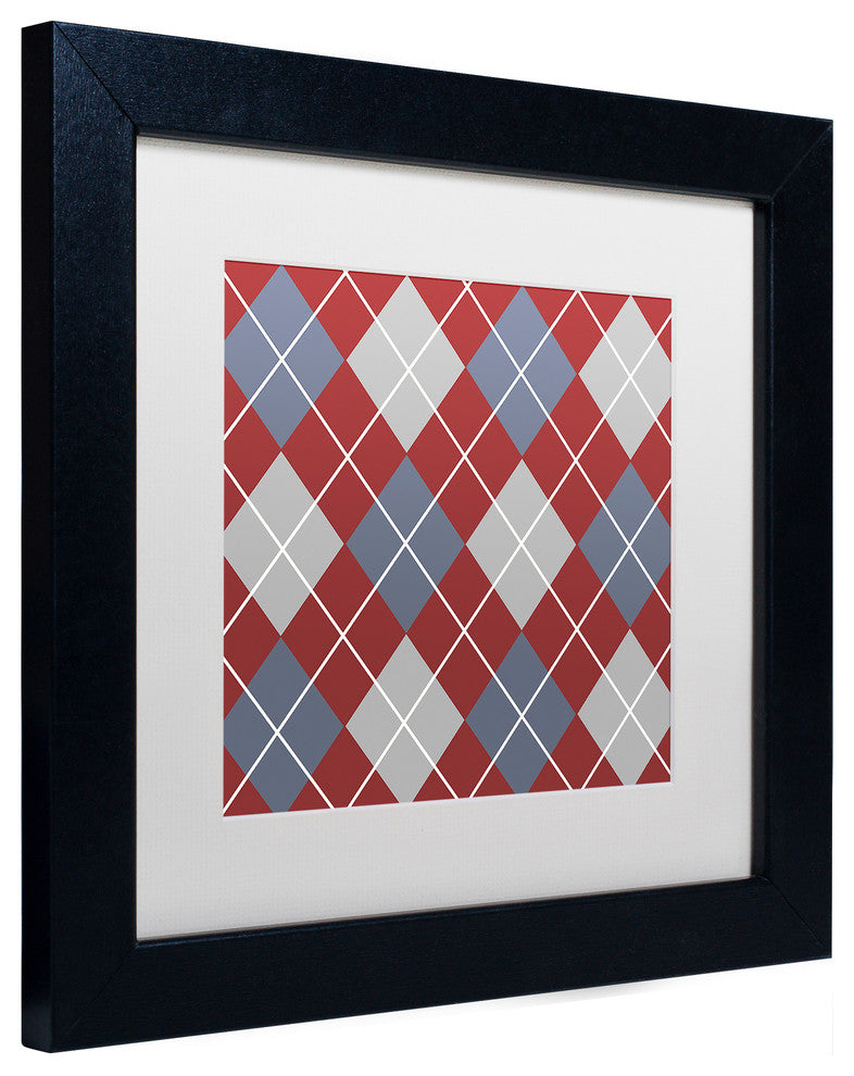 Color Bakery 'Set 1 A' Matted Framed Art, Black Frame, White Mat, 11x11